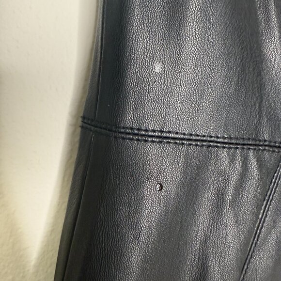 Zara | Faux Leather and Lace Black Mini Dress - XS - Picture 10 of 11